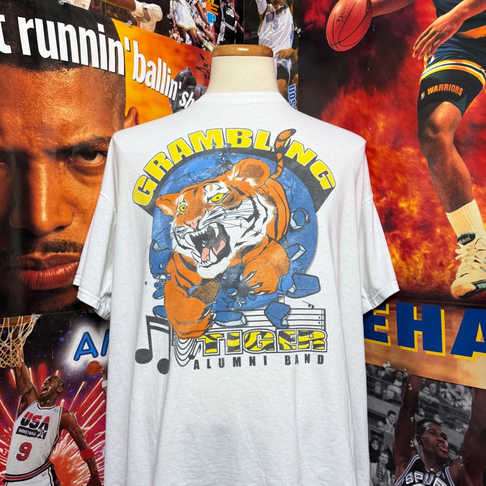 Vintage Grambling State Tigers Alumni Band HBCU College Graphic T Shirt Sz 3XL